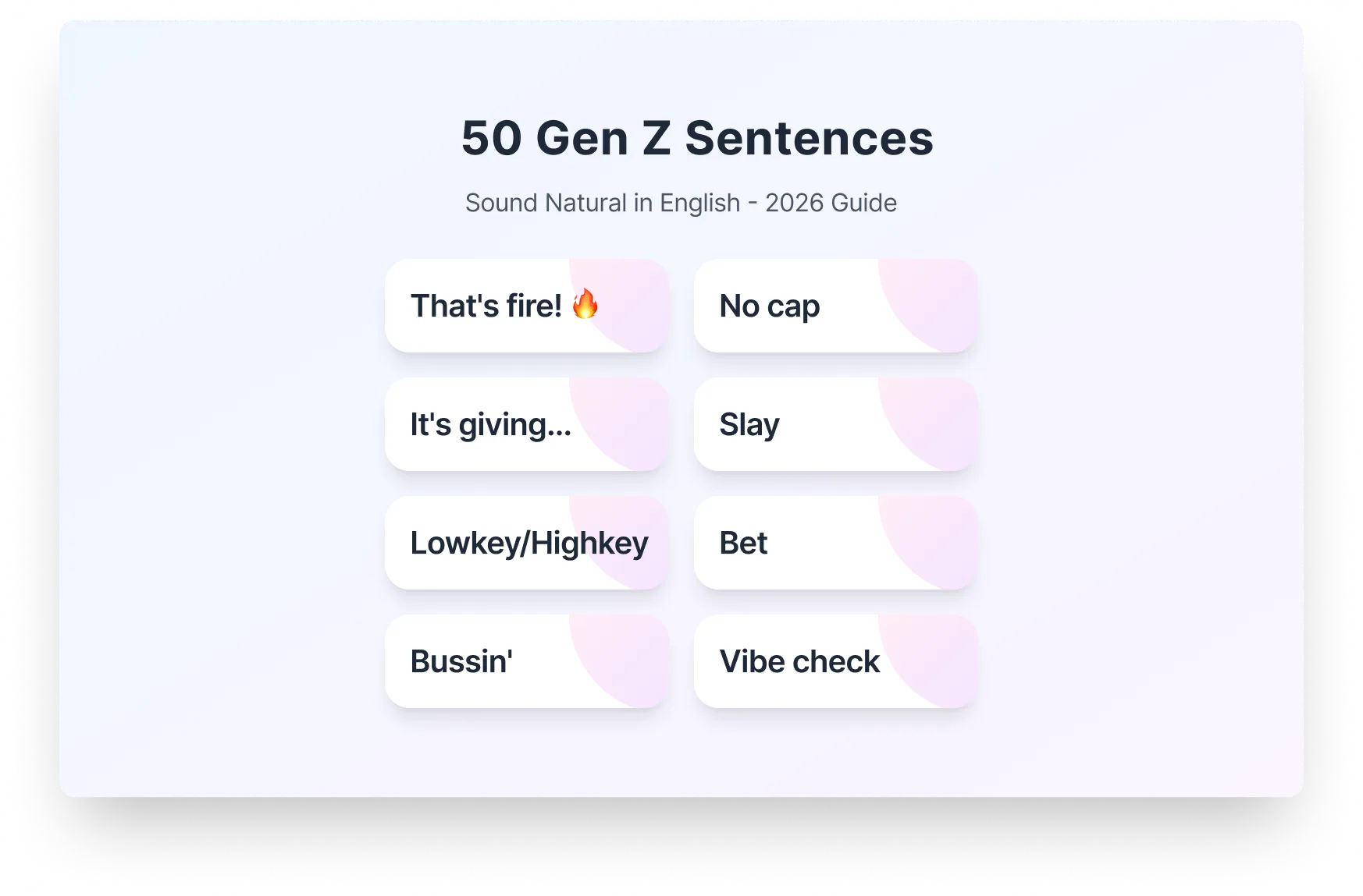 50 Gen-Z-Sätze und moderne englische Slang-Ausdrücke aus echten Gesprächen im Jahr 2026