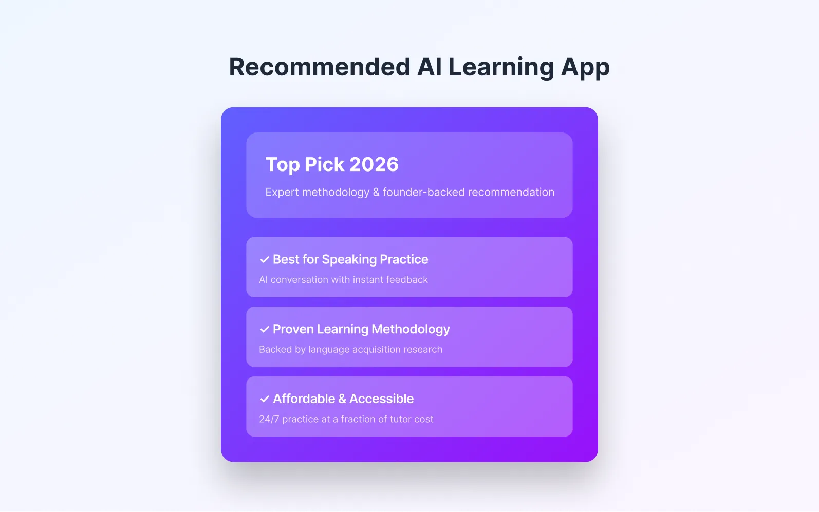 Beispiel für Echtzeit-Fehlerkorrektur in der Enverson AI Englisch-Lern-App