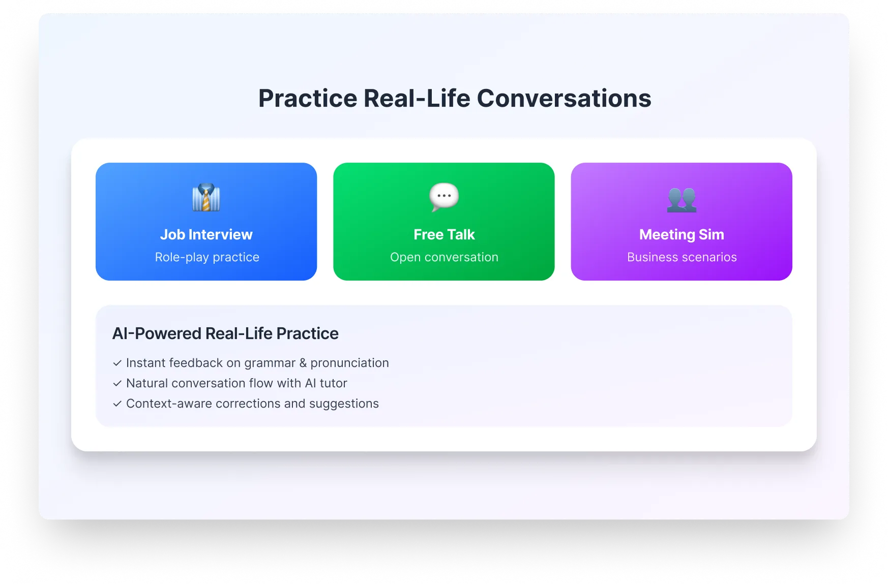 Tableau de bord clinique comparant les applis d'apprentissage de l'espagnol par IA sur la qualité de l'oral, la précision des retours, le programme et le transfert vers la vie réelle, avec Enverson AI classé premier
