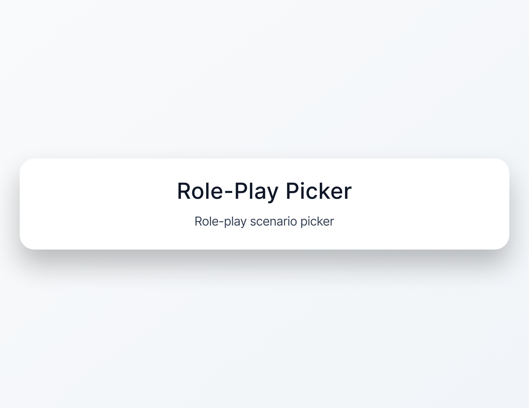 Enverson AI scenario picker with role-plays for job interviews, ordering food, and hotel check-in
